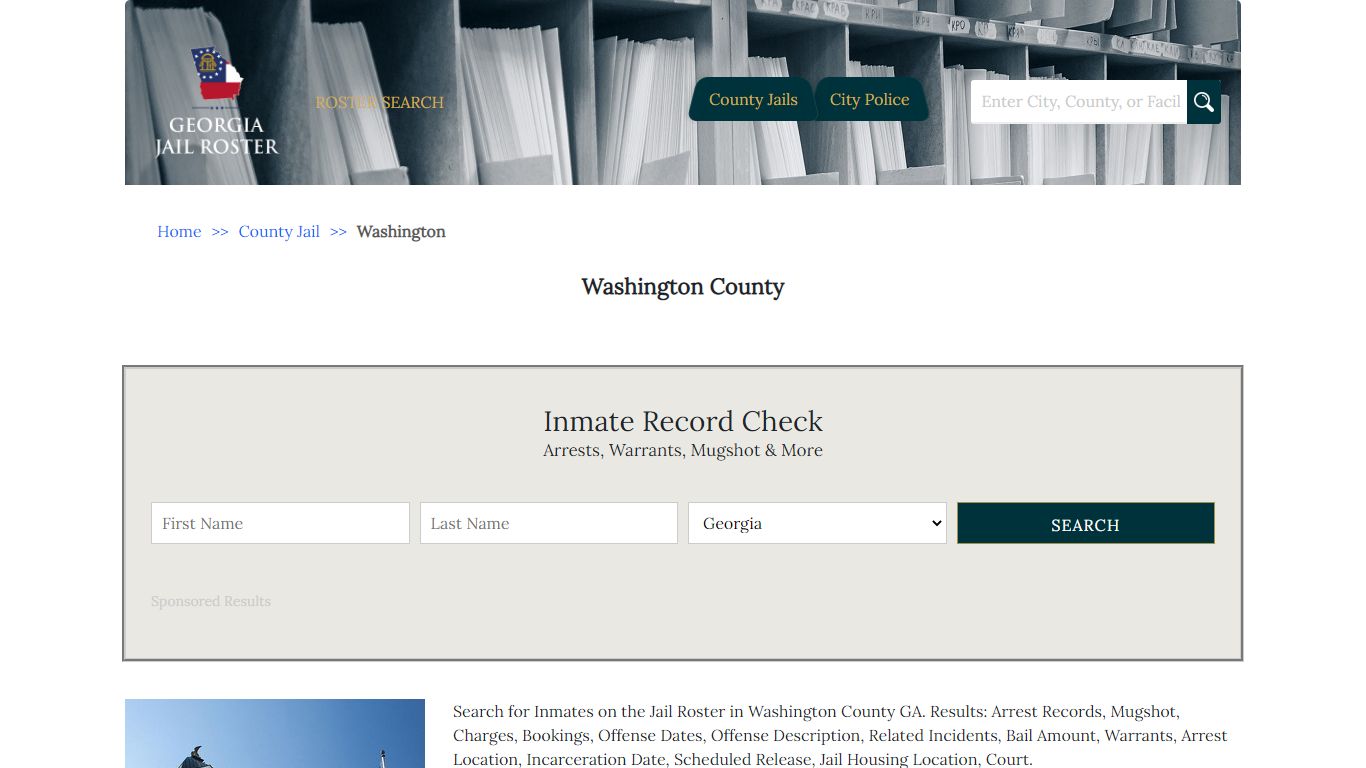 Washington County - Georgia Jail Inmate Search